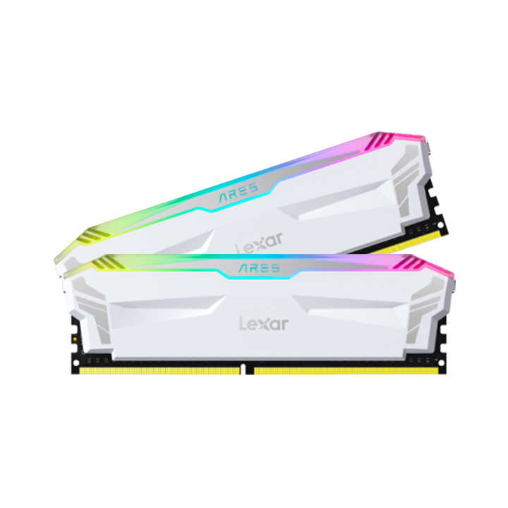 KIT Ram Lexar ARES RGB DDR4 16GB (8GB x 2) White 3866MHz LD4EU008G-R3866GDWA