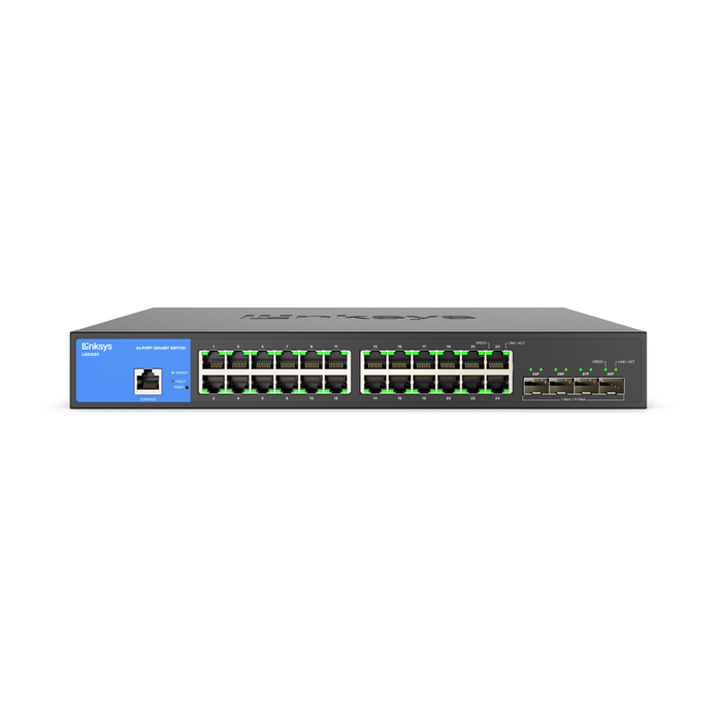 Managed Gigabit Switch Linksys LGS328C-EU (24 cổng 1G RJ45 + 4 cổng quang 10Gb SFP)