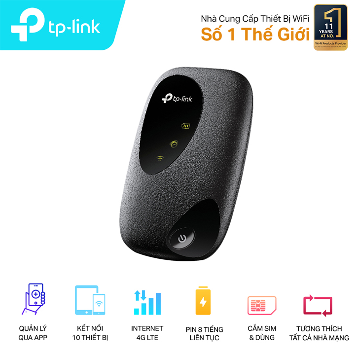 Bộ phát Wi-Fi di động 4G LTE 150Mbps TP-Link M7200