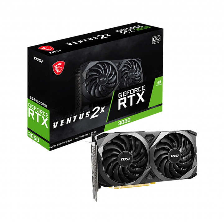 Card màn hình MSI GeForce RTX 3050 VENTUS 2X 8G OC