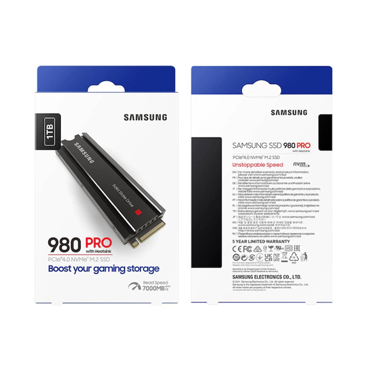 Ổ cứng SSD Samsung 980 PRO w/ Heatsink 1TB M.2 2280 NVMe PCIe 4.0 MZ-V8P1T0CW