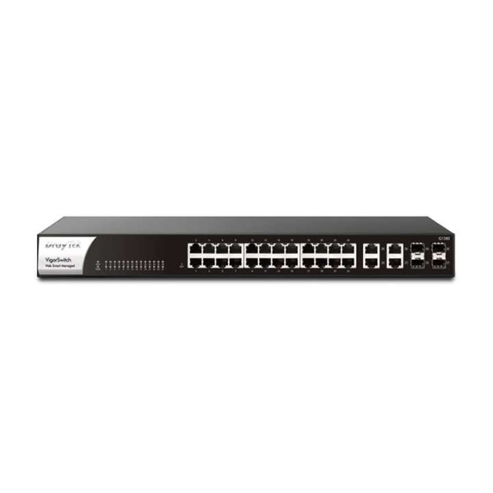 Managed WebSmart Switch 24 Port Gigabit DrayTek VigorSwitch G1282