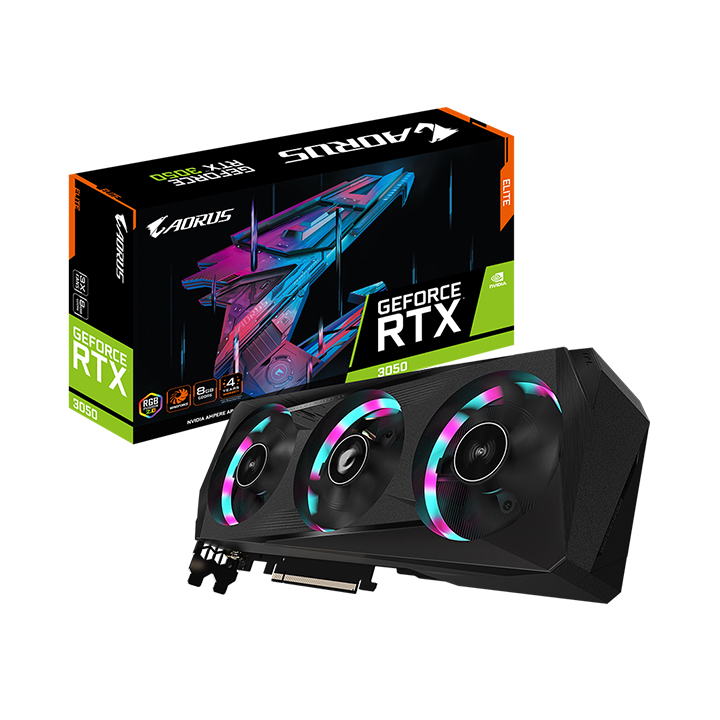 Card màn hình Gigabyte AORUS GeForce RTX™ 3050 ELITE 8G N3050AORUS E-8GD