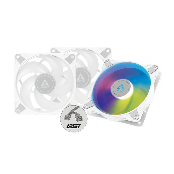 Fan case Arctic P12 PWM PST ARGB White - 3 Pack