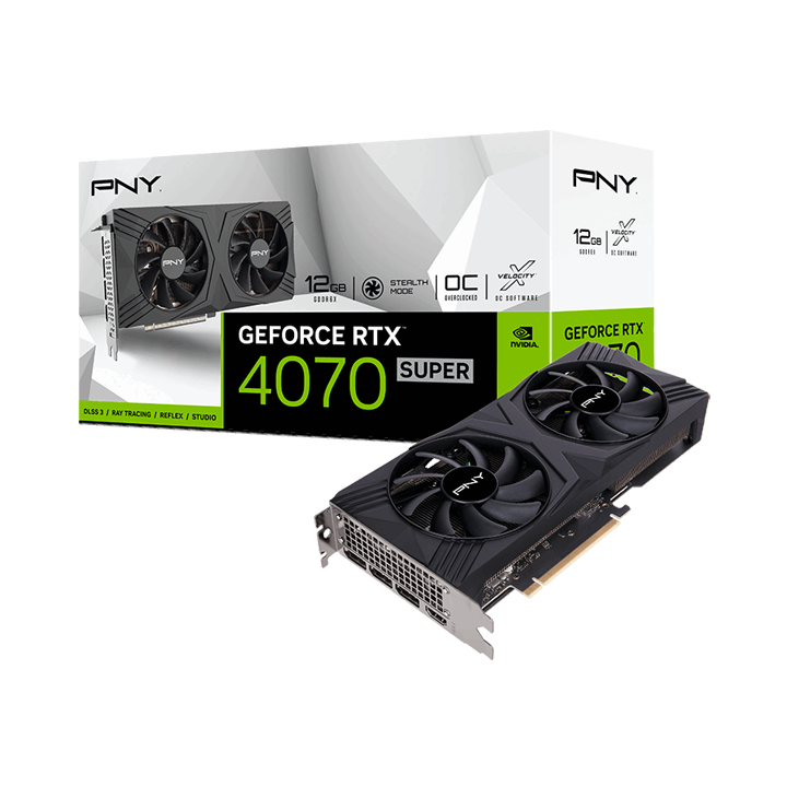 Card màn hình PNY GeForce RTX 4070 SUPER 12GB VERTO OC Dual Fan DLSS 3