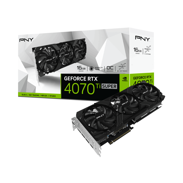 Card màn hình PNY GeForce RTX 4070 Ti SUPER 16GB VERTO OC Triple Fan DLSS 3