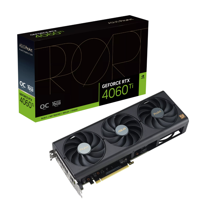 Card màn hình ASUS ProArt GeForce RTX™ 4060 Ti OC Edition 16GB GDDR6 (PROART-RTX4060TI-O16G)