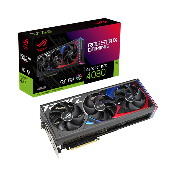 Card màn hình Asus ROG Strix GeForce RTX® 4080 16GB GDDR6X OC Edition ROG-STRIX-RTX4080-O16G-GAMING