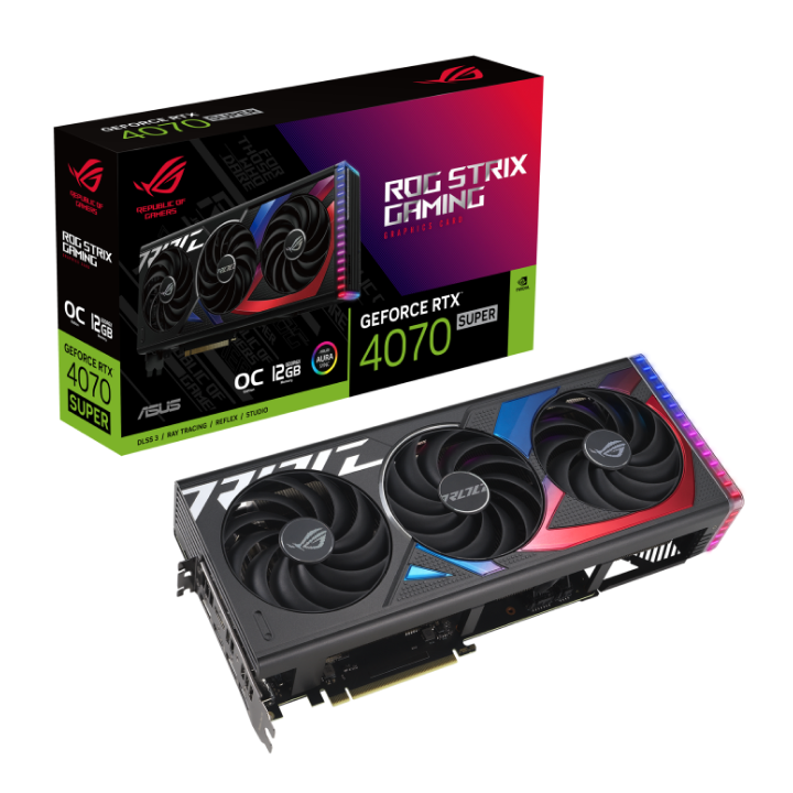 Card màn hình ASUS ROG Strix GeForce RTX™ 4070 SUPER 12GB GDDR6X OC Edition (ROG-STRIX-RTX4070S-O12G-GAMING)