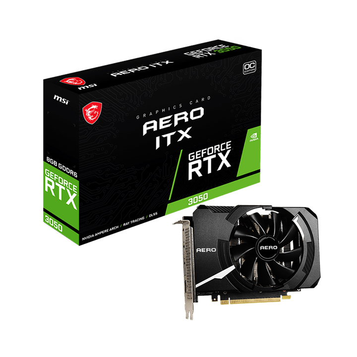 Card màn hình MSI Geforce RTX 3050 AERO ITX 8G OC