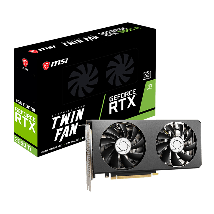 Card màn hình MSI Geforce RTX 3060 Ti TWIN FAN 8G LHR