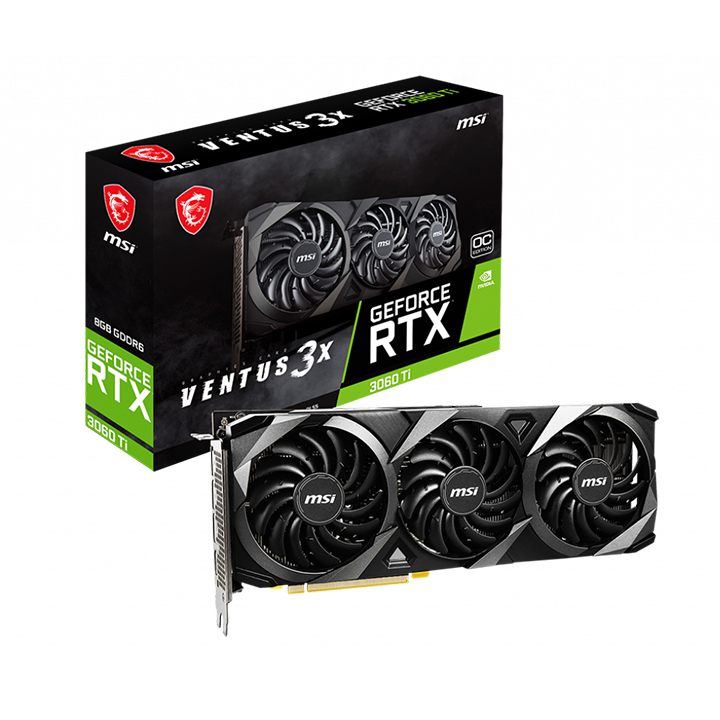 Card màn hình MSI GeForce RTX 3060 Ti VENTUS 3X 8G OC LHR