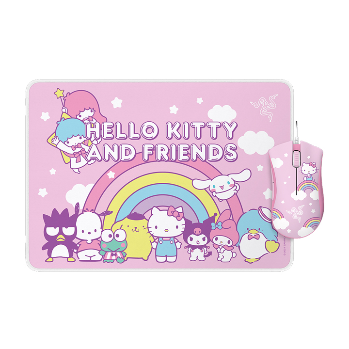 Bộ bàn di chuột Razer Deathadder Essential & Goliathus Mouse Mat Bundle - Hello Kitty Edition RZ83-03850100-B3M1