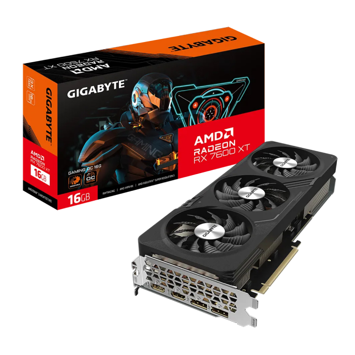 Card màn hình GIGABYTE Radeon™ RX 7600 XT GAMING OC 16G (R76XTGAMING OC-16GD)