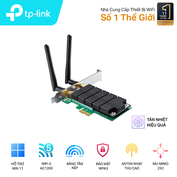 Card mạng Wireless PCI Express TP-Link Archer T4E