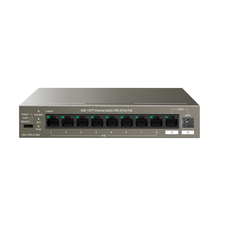 Switch PoE 102W TENDA TEG1110PF-8-102W