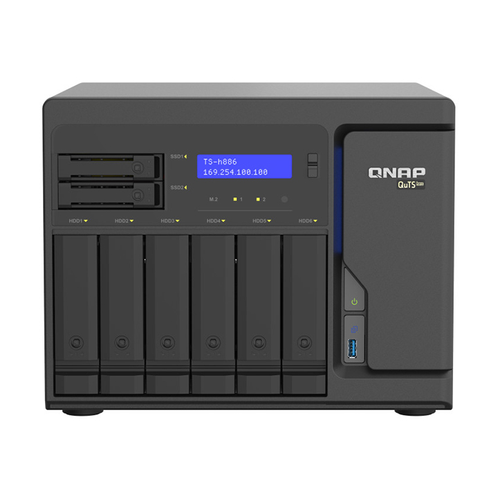 Thiết bị lưu trữ NAS QNAP 8 bay TS-h886-D1602-8G