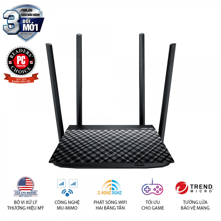 Router WiFi ASUS AC1200 WiFi 5 RT-AC1200-V2