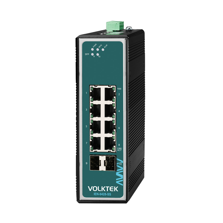 Bộ chuyển mạch công nghiệp VOLKTEK IEN-9428-SS 8 Port