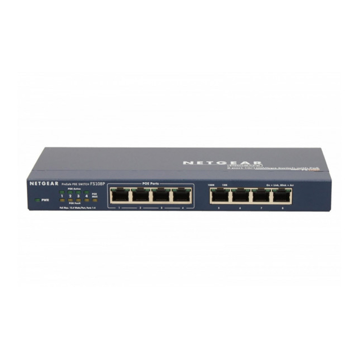 Unmanaged Switch Netgear 8 ports 100M FS108PEU