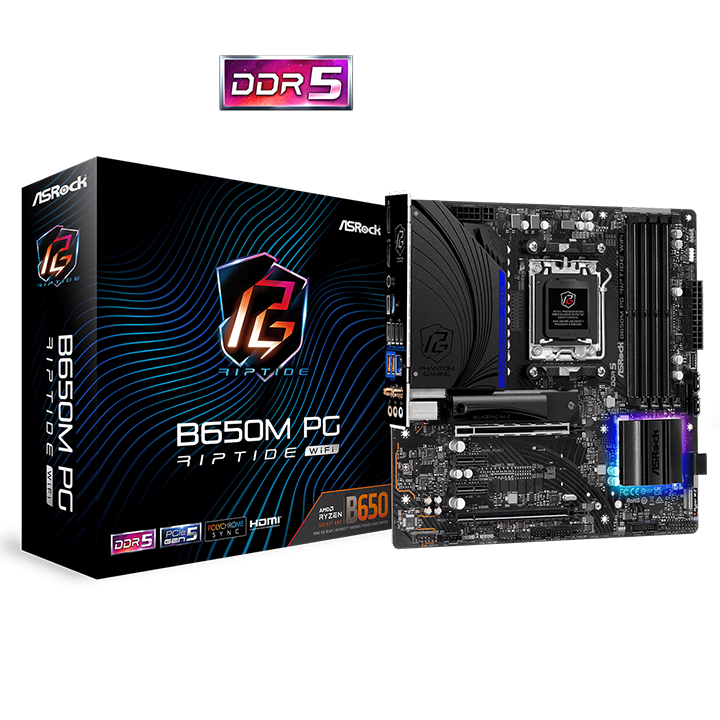 Mainboard ASRock B650M PG RIPTIDE WIFI (AMD)