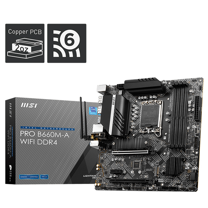 Mainboard MSI PRO B660M-A WIFI DDR4 (Intel)