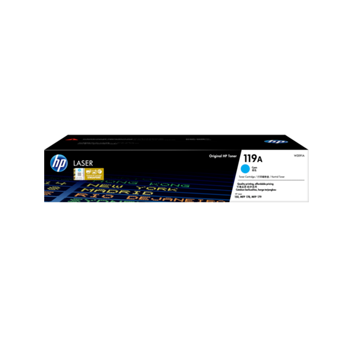 Mực in HP 119A Cyan Original Laser Toner Cartridge (W2091A)