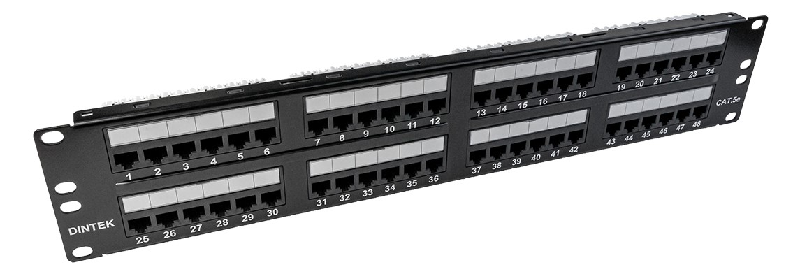 Patch Panel CAT.5e 2U 48 Port 19 inch DINTEK 1402-03020