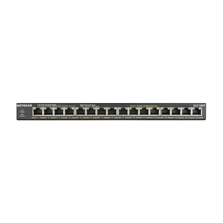 Unmanaged Switch Netgear GS316PP