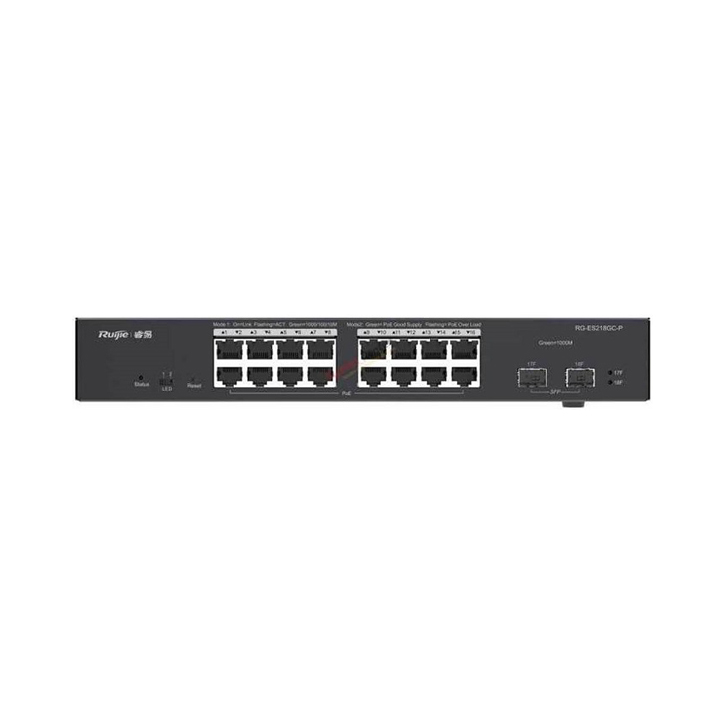 Smart Cloud Managed Switch 16 cổng PoE Gigabit Ruijie Reyee RG-ES218GC-P