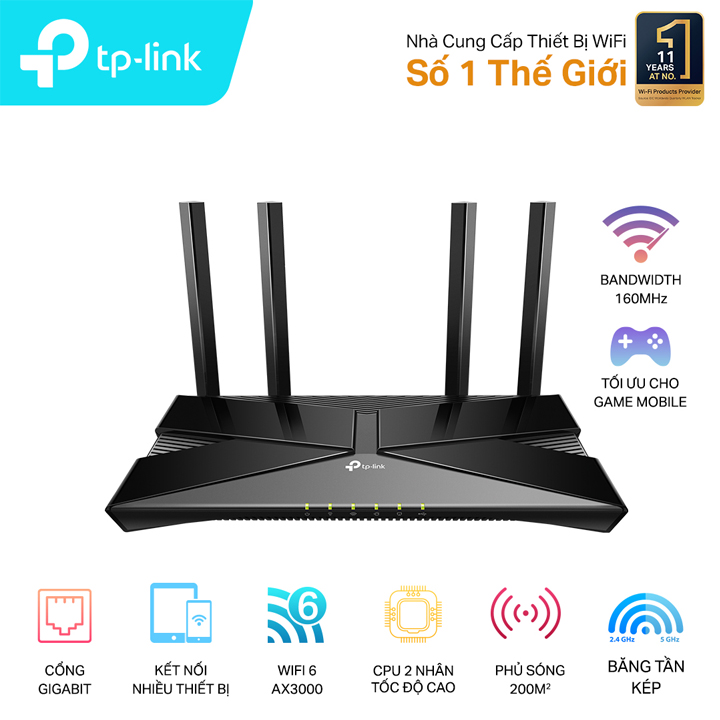 Router Wi-Fi 6 Băng Tần Kép AX3000 TP-Link Archer AX53