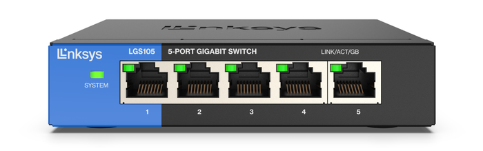 LINKSYS LGS105 UNMANAGED 5-PORT BUSINESS GIGABIT SWITCH