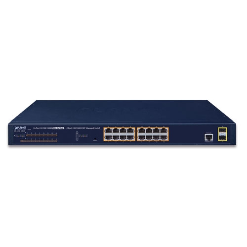 Managed Gigabit Switch 16 Port GE POE + 2 Port 1G SFP PLANET GS-4210-16P2S