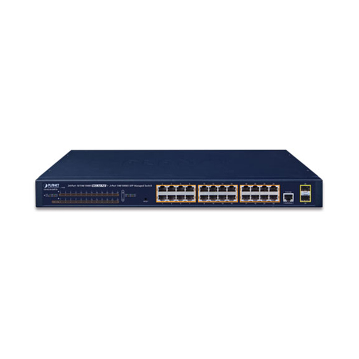 Managed Gigabit Switch 24 Port GE POE + 2 Port 1G SFP PLANET GS-4210-24P2S