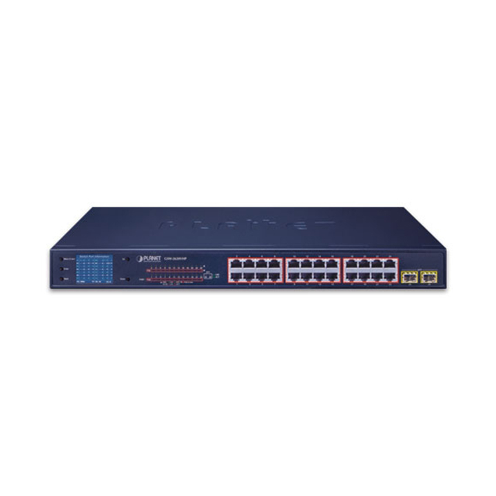 Unmanaged Gigabit Switch 24 Port GE POE + 2 Port 1G SFP PLANET GSW-2620VHP