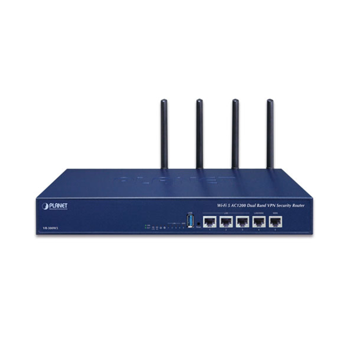 Router VPN Security Wi-Fi 5 AC1200 Dual Band PLANET VR-300W5