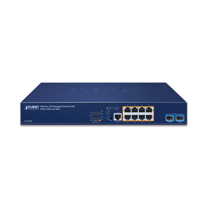 Managed Gigabit Switch 8 Port 1G POE + 2 Port 10G SFP PLANET WS-1032P