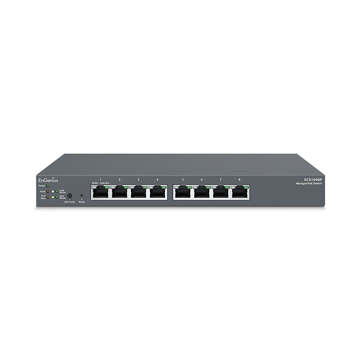 Cloud Managed Gigabit Switch 8 Port PoE ENGENIUS ECS1008P