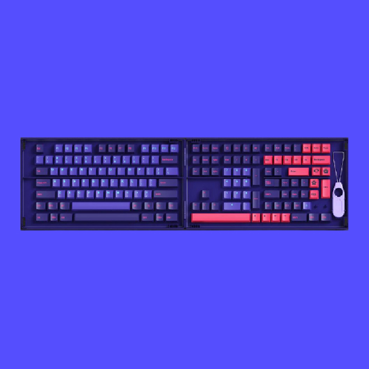 Set Keycap AKKO Neon PBT DS/Cherry profile/157 nút