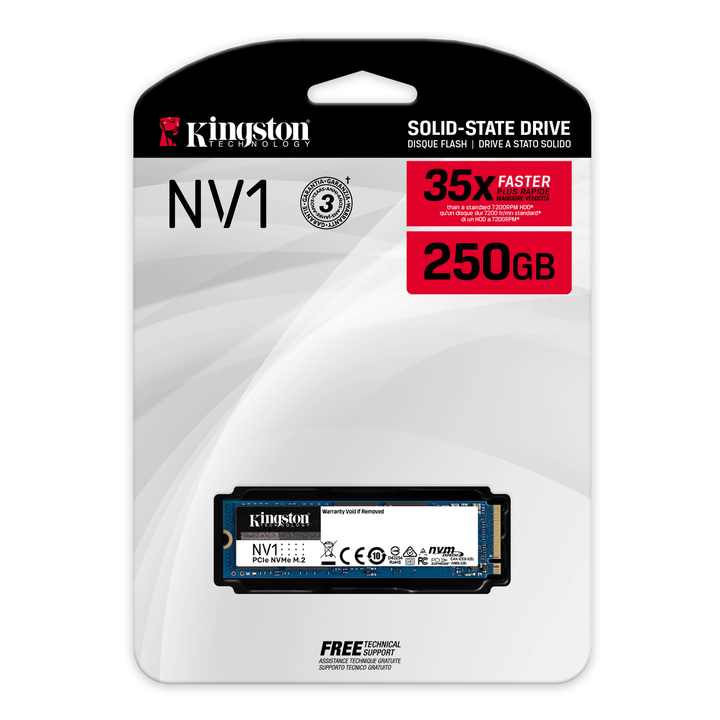 Ổ cứng SSD Kingston NV1 256GB M.2 2280 NVMe PCIe (SNVS/250G)