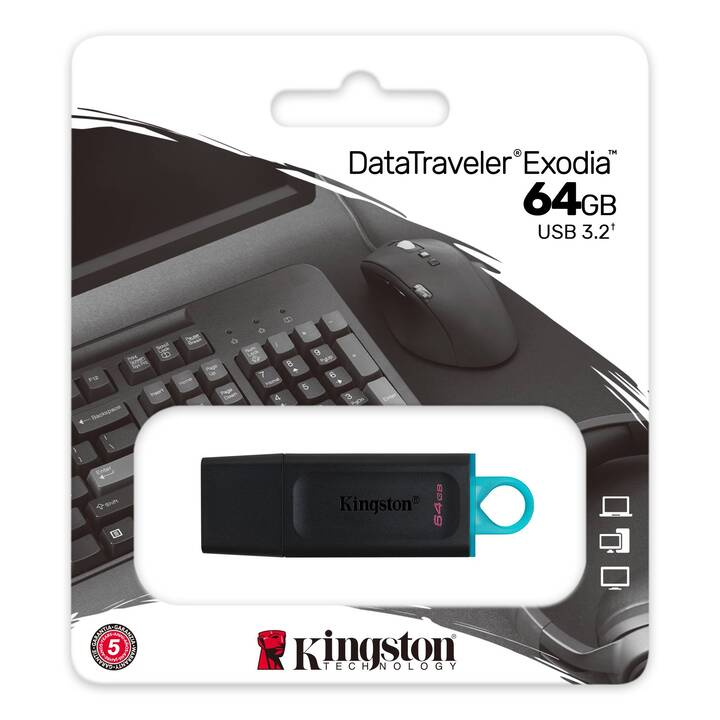 USB Kingston DataTraveler Exodia 64GB USB 3.2 Flash Drive