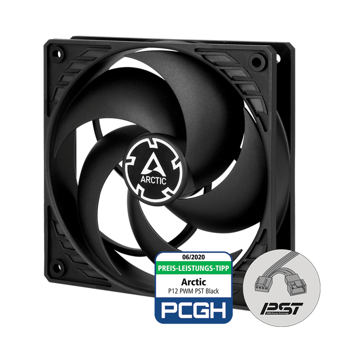 Fan case Arctic P12 PWM PST Black