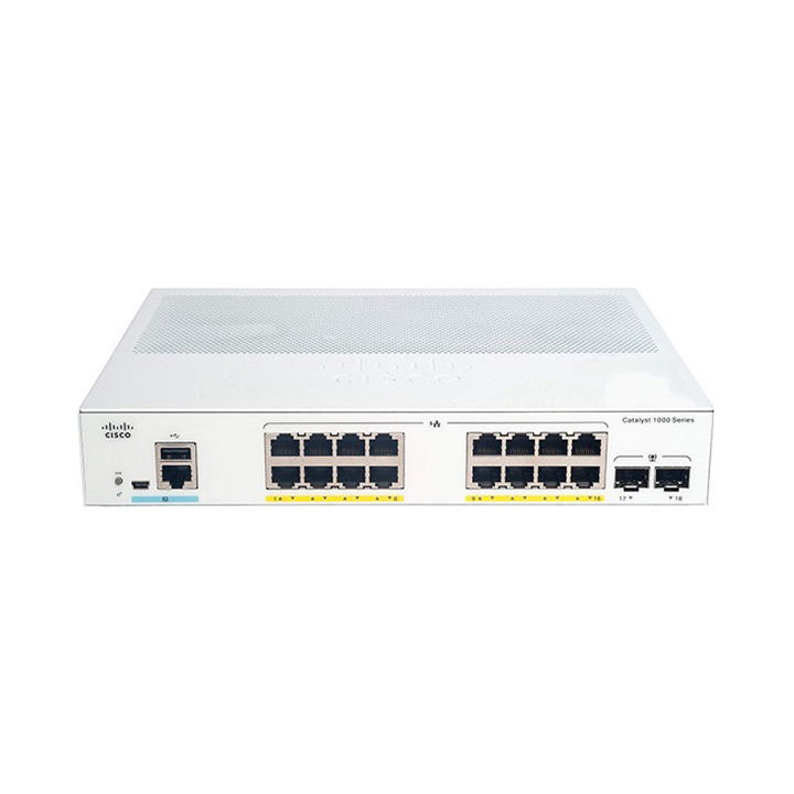 Thiết bị chuyển mạch Catalyst Cisco C1000-16P-2G-L (16 Port GE PoE + 2 Port 1G SFP)