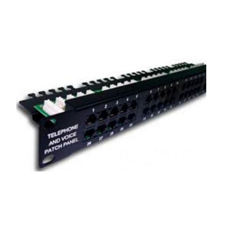 Thanh phối cáp RJ11 Telephone 25 Port 19 inch DINTEK 1402-01004 (Patch Panel)