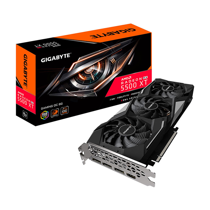 Card màn hình Gigabyte Radeon RX 5500 XT GAMING OC 8G (GV-R55XTGAMING OC-8GD)