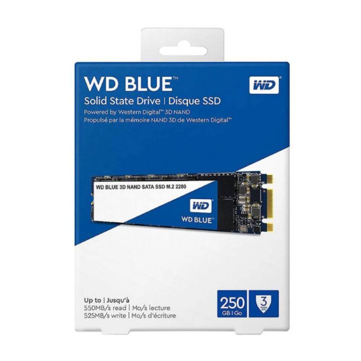 Ổ cứng SSD WD Blue 250GB M2-2280 SATA 3 WDS250G2B0B