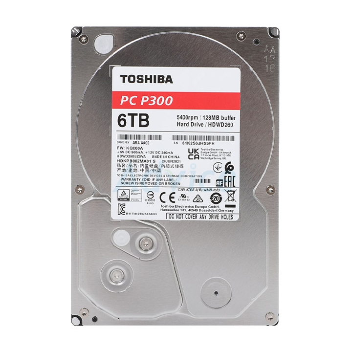 Ổ cứng HDD Toshiba 6TB HDWD260UZSVA 3.5inch dành cho PC