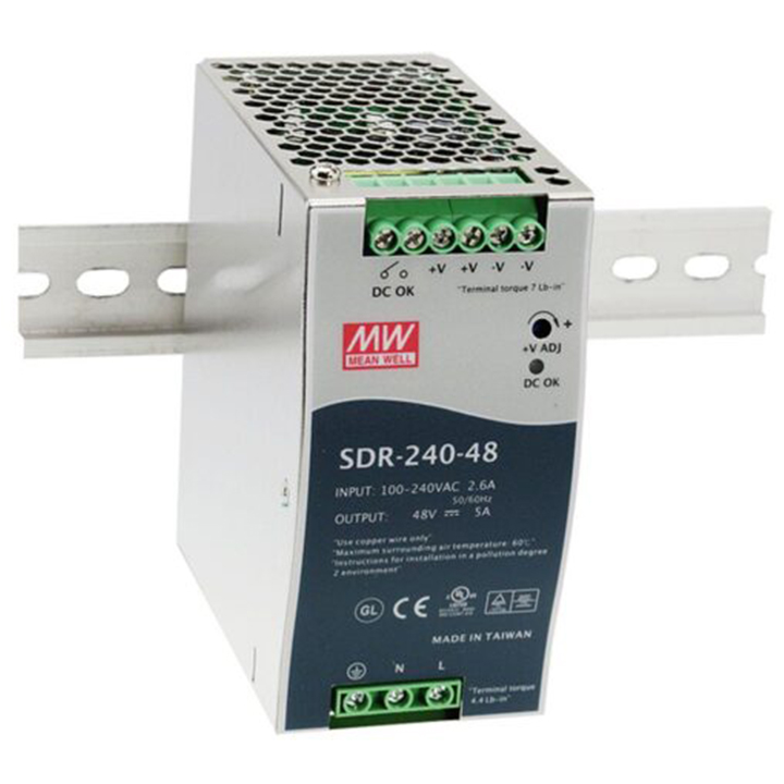 Bộ nguồn AC-DC DIN rail 48VDC 5A VOLKTEK SDR-240-48