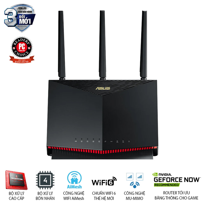 Gaming Router ASUS AX5700 Dual Band WiFi 6 RT-AX86U