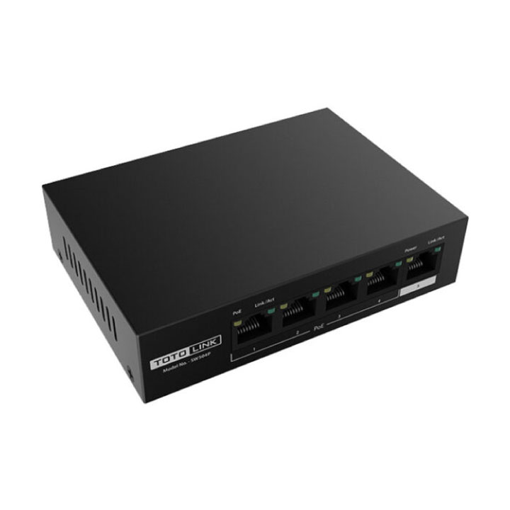 Switch TOTOLINK PoE 5-Port 10/100Mbps SW504P